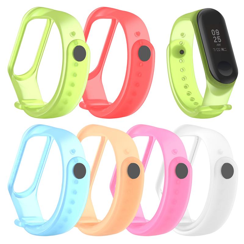 Transparent Wristband For Xiaomi Mi Band 5/6 Strap Silicone Wristband Bracelet Replacement For Xiaomi Band 6/5 NFC MiBand Strap