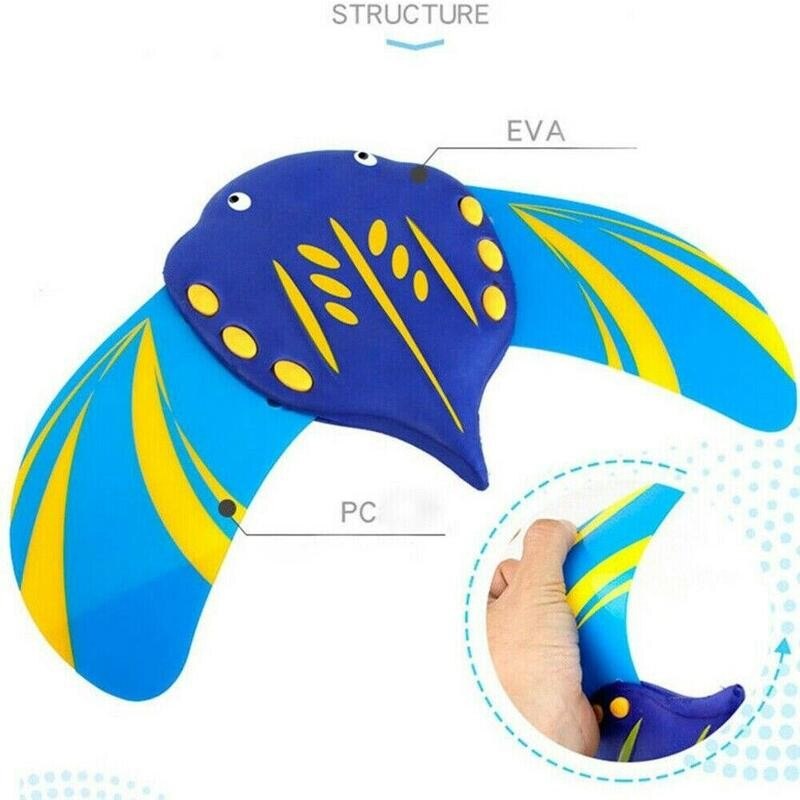 Devil Fish Toys Water-Powered Pools Accessories Summer Underwater Kids Swimming Adjustable Beach Fins With Bathtub Gliders G5T0