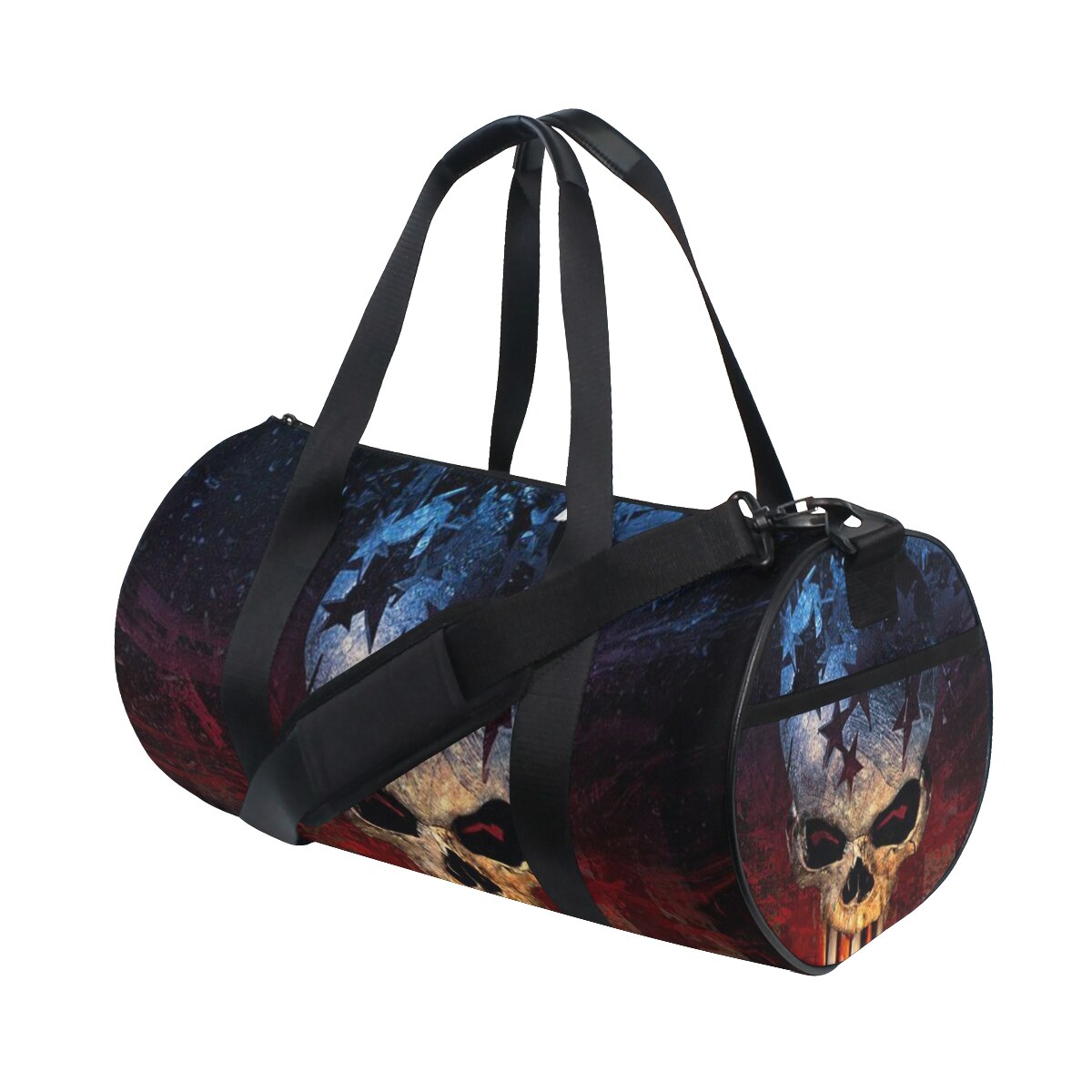 ALAZA Gym Travel Bag Sport Outdoor bags Skull Printing Canvas Women Large Pocket Casual Tote Handbag Shoulder Bag For Men: 05