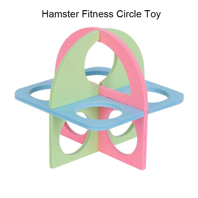 Funny Hamster Toy Fitness Circle Pet Toys Natural Wooden Toys Small Animals Cage Accessories Pet Products