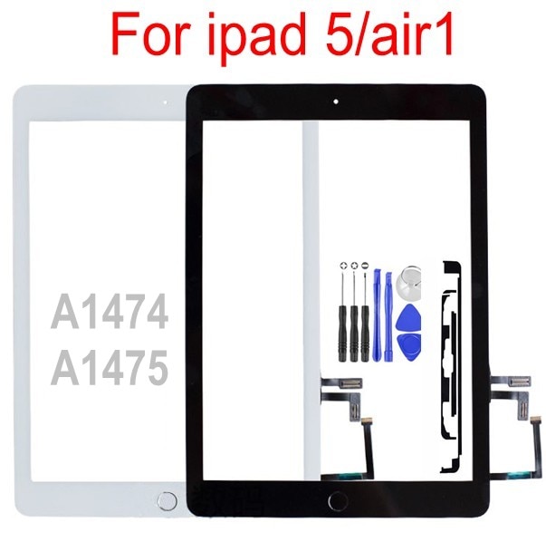 Recambio de pantalla táctil para iPad 5 Air 1 A1474 A1475 A1476, digitalizador con herramientas y adhesivo, 1 Uds.