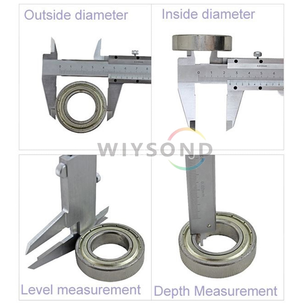 C008 6" 150mm Stainless Steel 4 Way Micrometer Measurement Tool Vernier Caliper