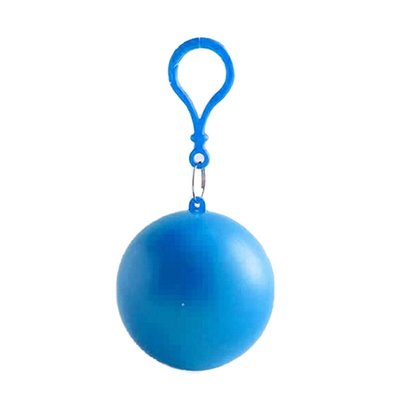 Poncho de pluie Portable et pratique, boule de pluie pour adultes, jetable, épais, imperméable, imperméable, coloré avec crochet: Bleu