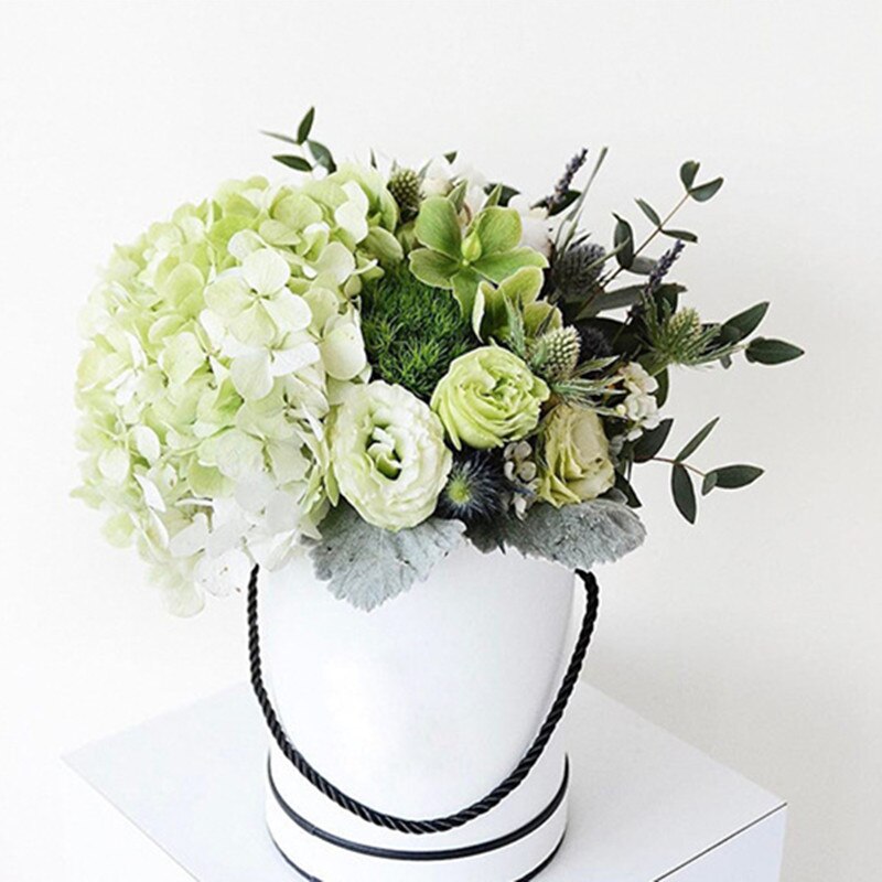 Ronde Bloem Papier Dozen Deksel Knuffel Bloemist Bloem Emmer Verpakking Dragee Candy Bar Party Wedding Opslag dozen