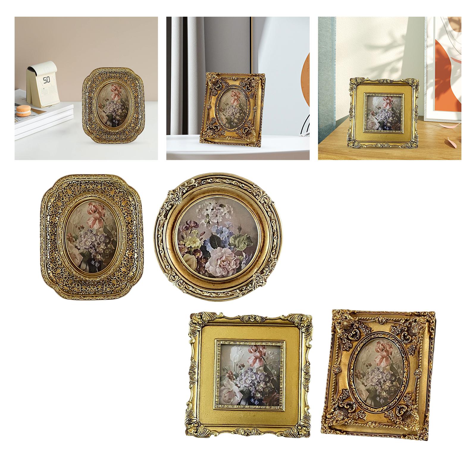 retro-Stil verzierten Bilderrahmen Blumen geprägt Tischplatte Zauberstab montiert Ornament Barock Foto rahmen für Hochzeits flur Neujahr