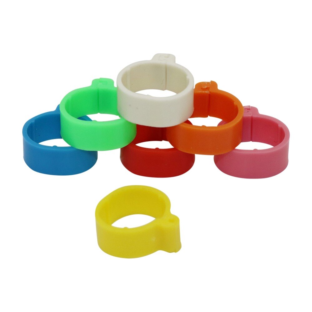 7 Kleuren Kip Voet Ring Binnendiameter 1.6Cm Plastic Gesp Soort Clip Ringen Kip Eend Gans Vogels Voeden Benodigdheden 210 Pcs