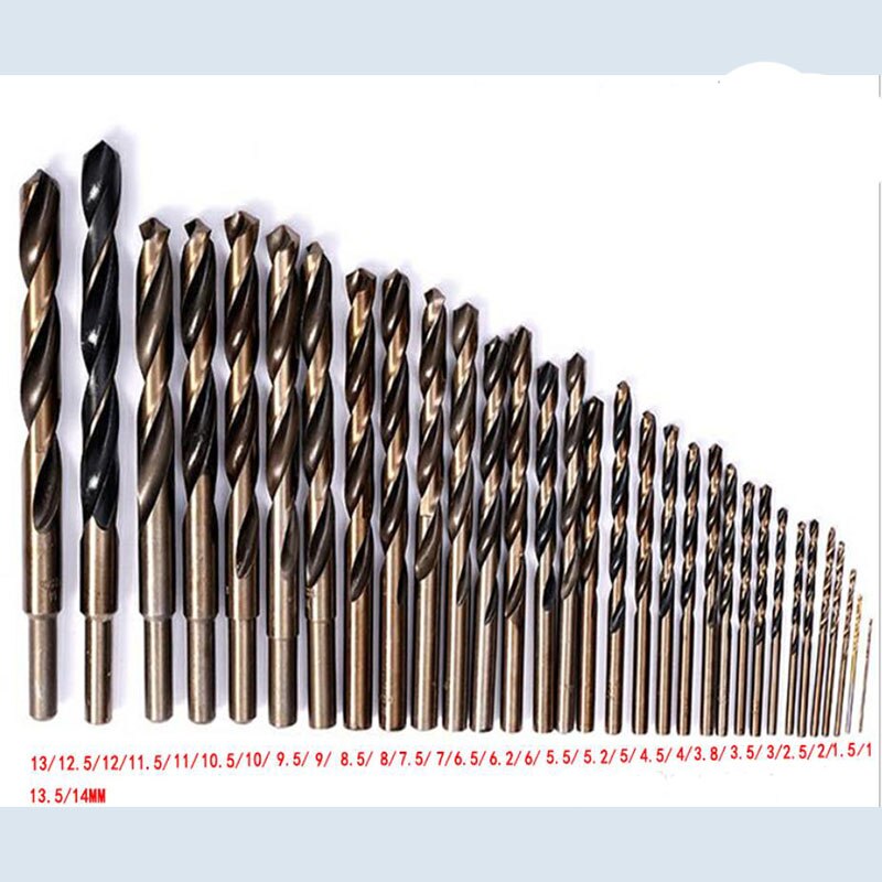 15Pcs High Speed Steel Twist Drill Bit Set 3 Rand Hoofd 8% Hoge Kobalt Boor Hardheid Voor Roestvrij staal Hout Metaal Boren