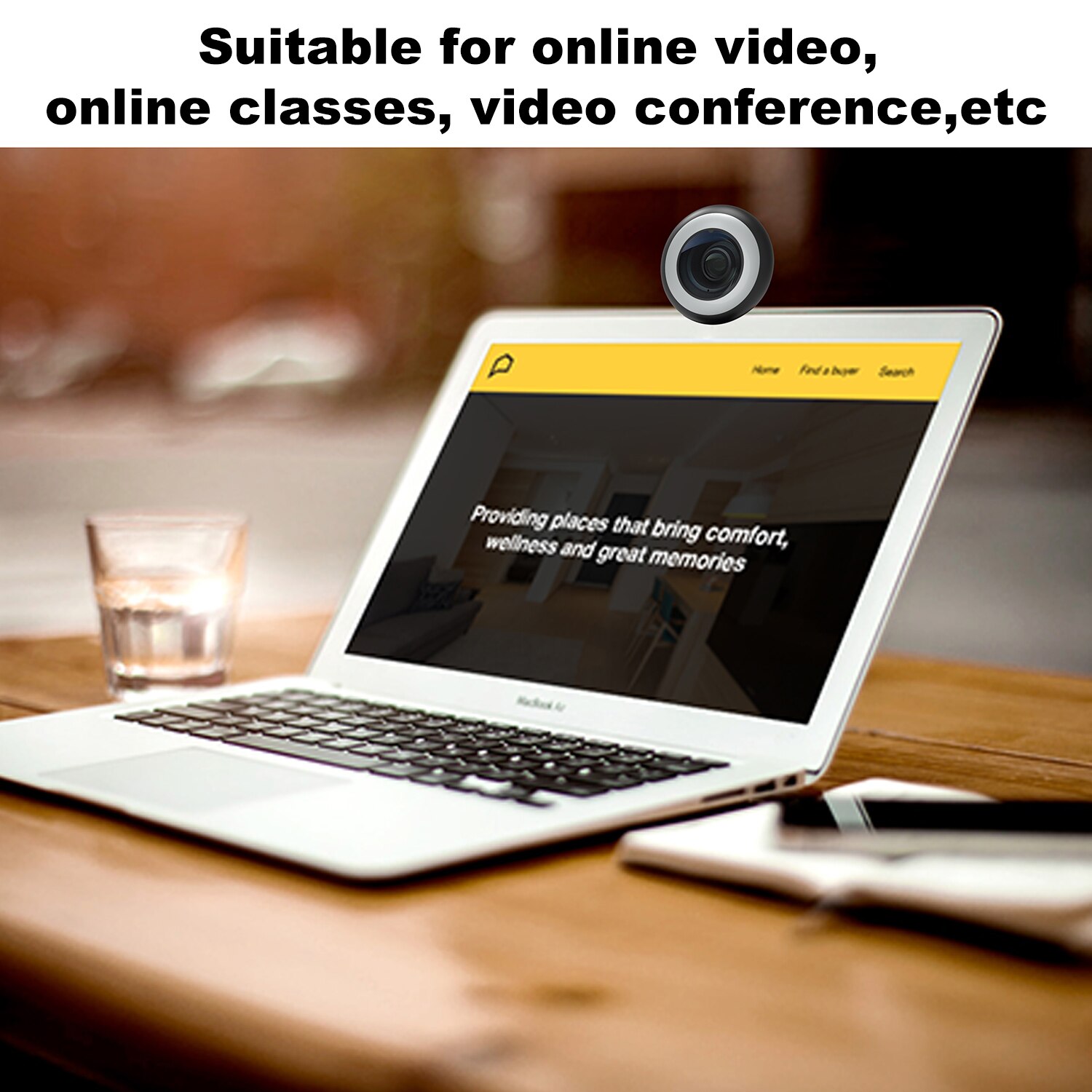 Webcam Full HD 1080P USB Mini Computer Camera with Built-in Microphone Flexible Rotatable web canera for pc Desktop laptop