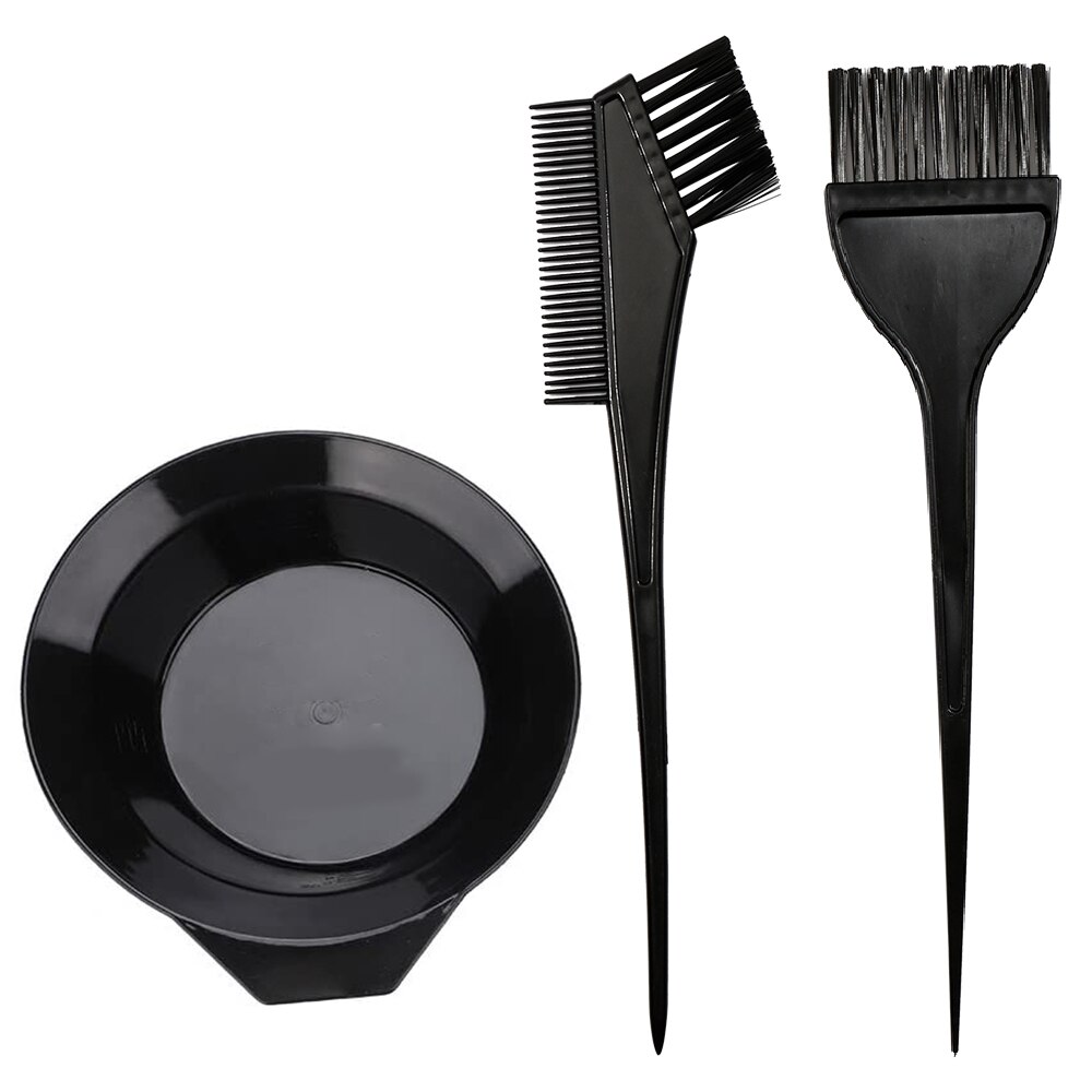3pcs/set salon hair dye set high hair dye brush comb mixed bowl tone tool lead brush set