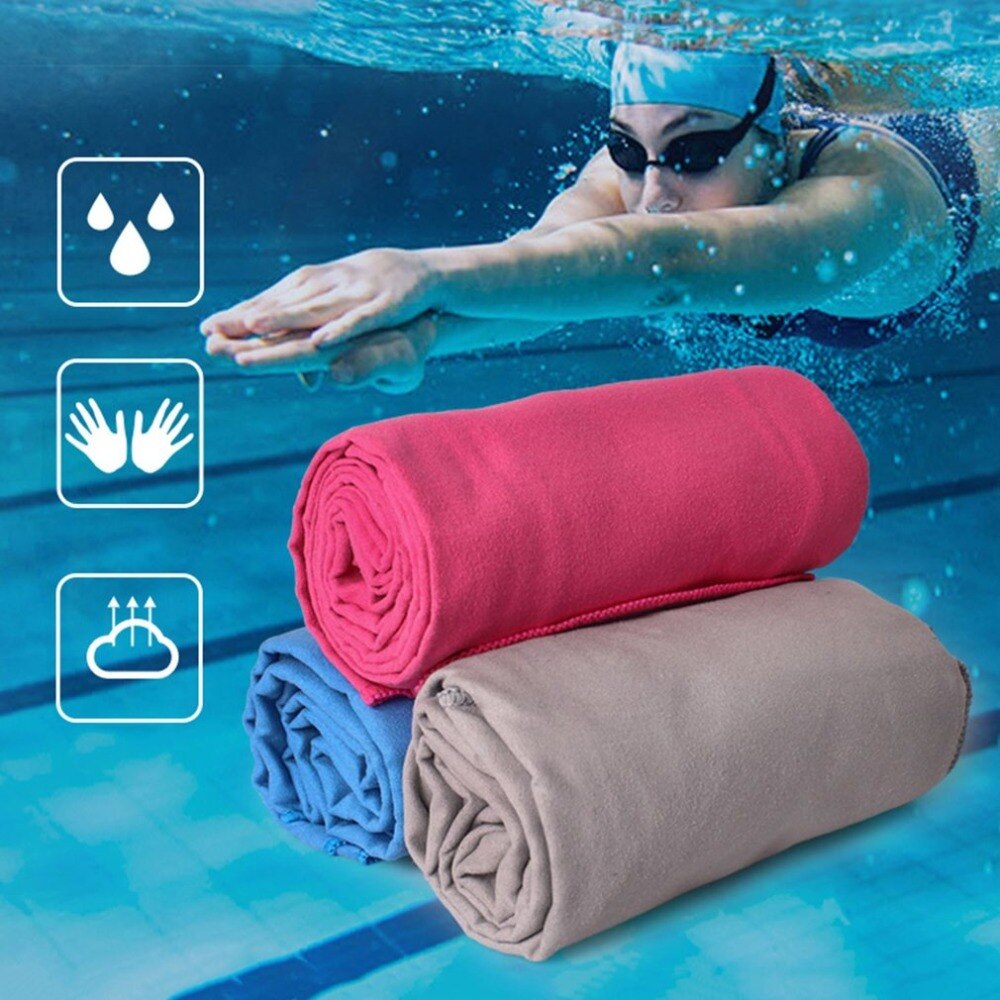 Draagbare Outdoor Snelle Droge Handdoek Reizen Effen Kleur Microfiber Handdoek voor Reizen Camping Sport Gym Zwemmen