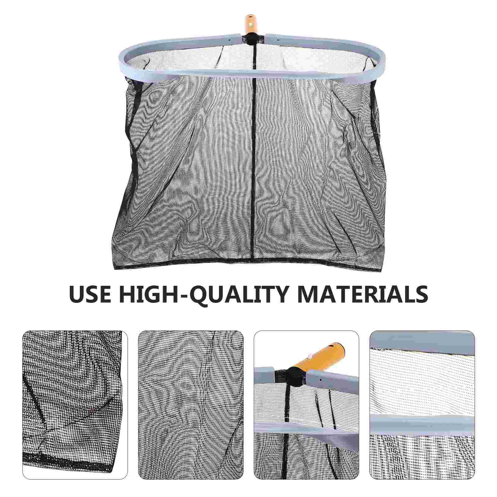 1pc Swimming Pool Scoop Net Pond Cleaning Net Portable Cleaning Tool (Black)