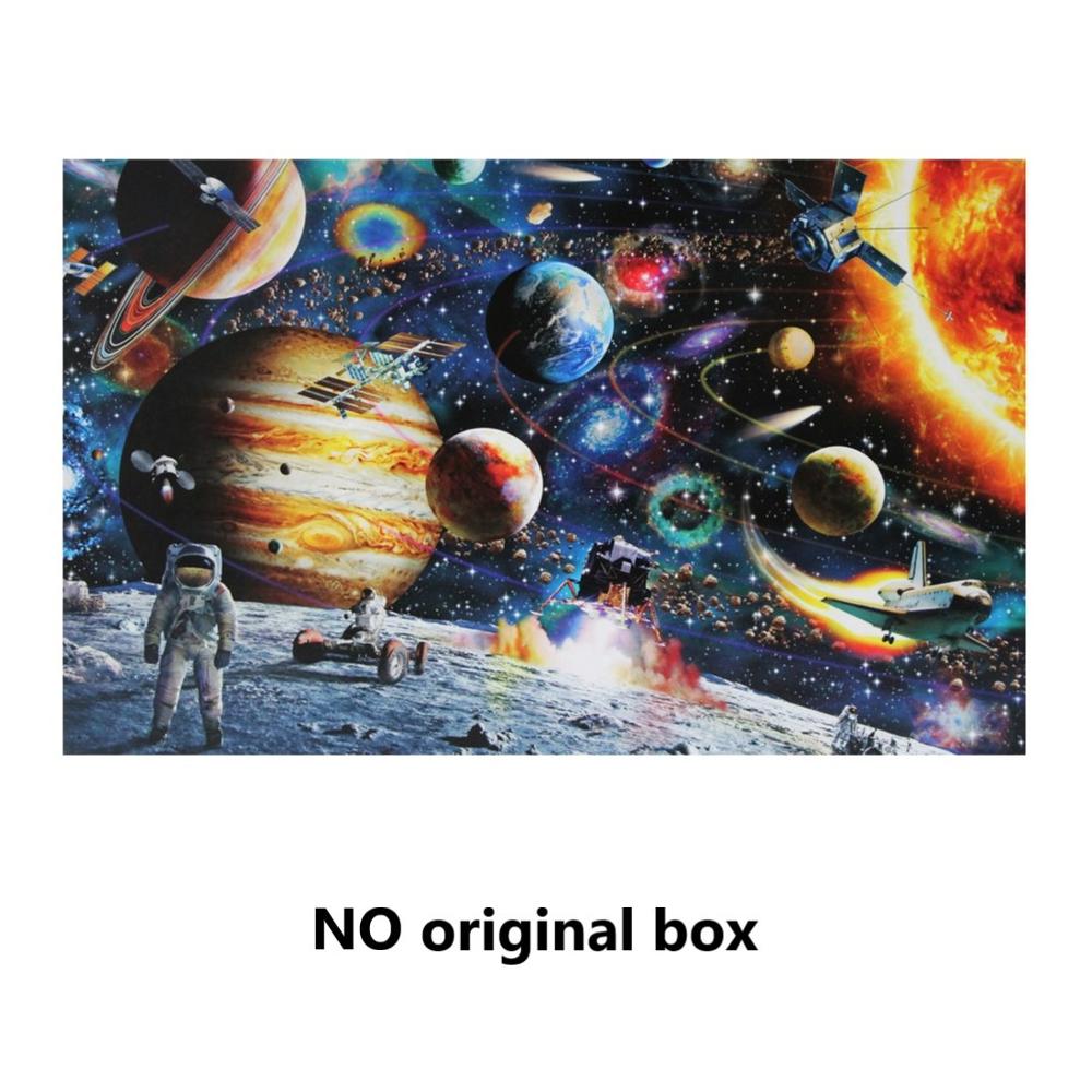 Space Puzzle 1000 Pcs for Adults Solar System Jigsaw Planets and Astronaut: OPP bag packaged