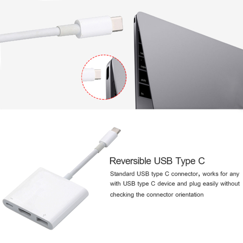 HUB USB typu C na HDMI-kabel kompatybilny z konwerterem 4K typu C na HD-MI/USB 3.0/Type-C do laptopa PC MacBook Huawei Mate 30