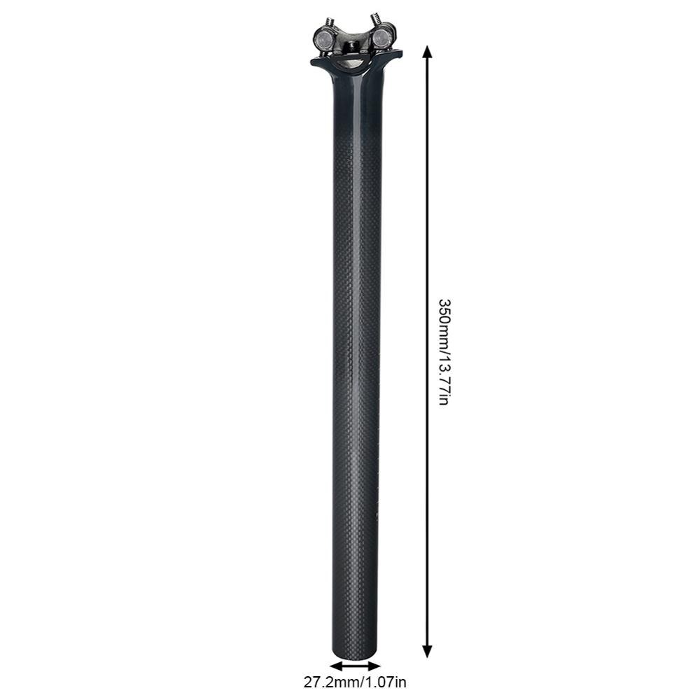 Carbon Fiber Fiets Zadelpen Mtb Zadelpen Racefiets Zadelpen Offset 20 Fiets Onderdelen 27.2/31.6*350Mm: black 27.2mm