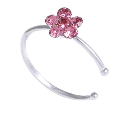 1 stück farbiger Titan-nasenring, goldfarbener körperclip Ich bin creolen-stil, glänzend, für damen-septum-durchbohren: Farbe 4