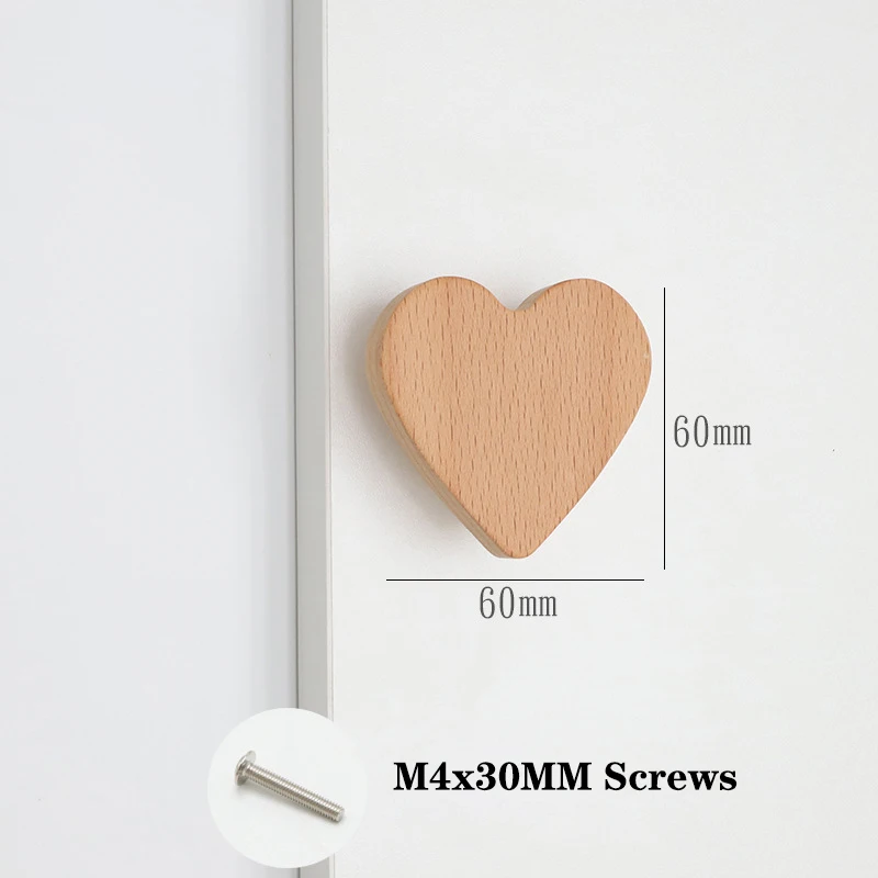 Trekroker barnerom dyremøbler i tre håndtak til skap og skuffer kjøkkenskap garderobehåndtak: Oransje