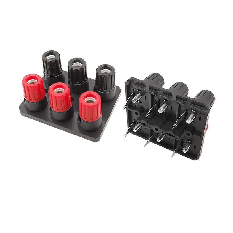 WP 2 4 6 Pole External Audio Jack 4mm Banana Socket Connector Speaker Amplifier Screw Post Terminal Block Straight/Bend Pin: MULTI / Under 5Pcs