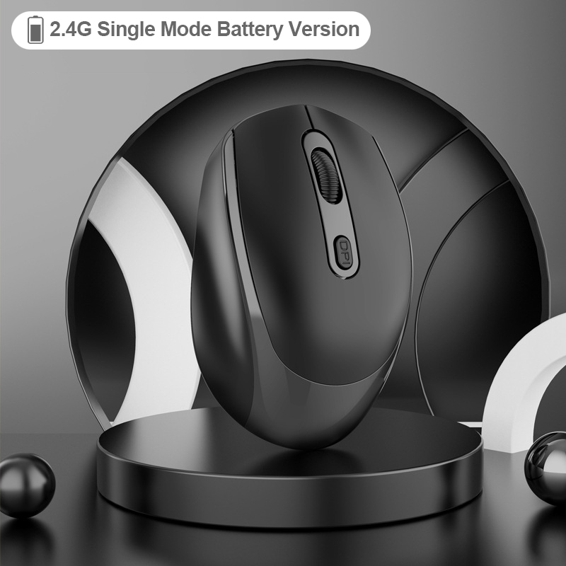 Trådløs mus 2.4 ghz gamer spillmus stille mus usb bakgrunnsbelysning rgb 1600 dpi mus til datamaskin bærbar pc nettbrett macbook mus: Svart