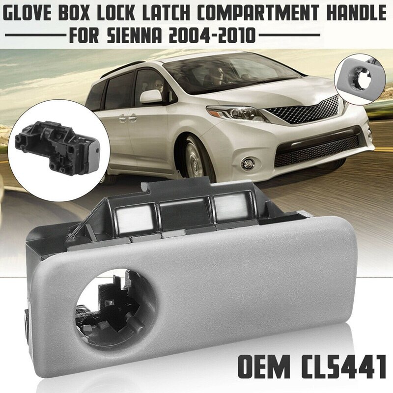 Glove Box Lock Latch Compartment Handle Door Latch Assembly for Toyota Sienna 2004 55506-AE010-B0 Gray: Default Title