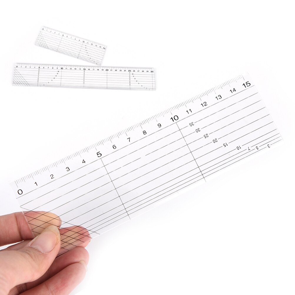 5*15/30cm Transparent Quilting Sewing Patchwork Foot Aligned Ruler Grid Cutting Edge Tailor Craft Handmade Ruler Measuring Tool