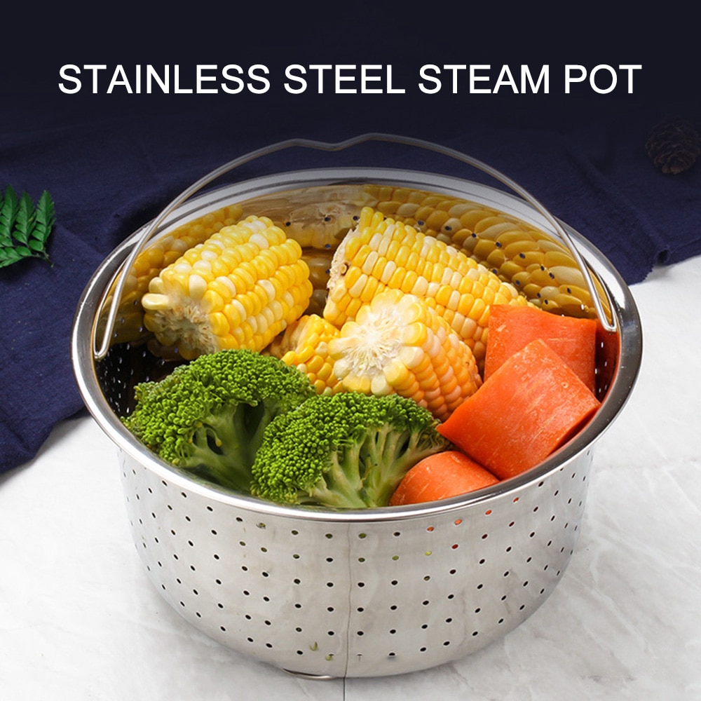 Steamer Pot Stainless Steel Steamer Basket Cook Accessories for Pressure Cooker Compatible with Most Pressure Cookers Steaming