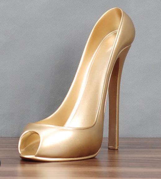 Champagne Wijn Fles Houder Hoge Hak Schoen Stijlvolle Rek Mand Accessoires Voor Thuis Bar Accessoires Thuis Bars Keuken Rack: Goud