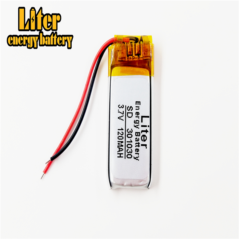 3.7v lithium-polymer-akkus (li-po, li-ion) 301030 120 mah für  mp3 mp4 mp5 gps-, psp- und bluetooth-fähige mobilgeräte