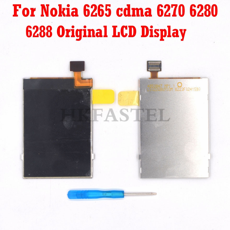 HKFASTEL digitalizador de pantalla LCD Original para Nokia 6265 cdma 6270 6280 6288 reemplazo de reparación pantalla LCD + herramienta