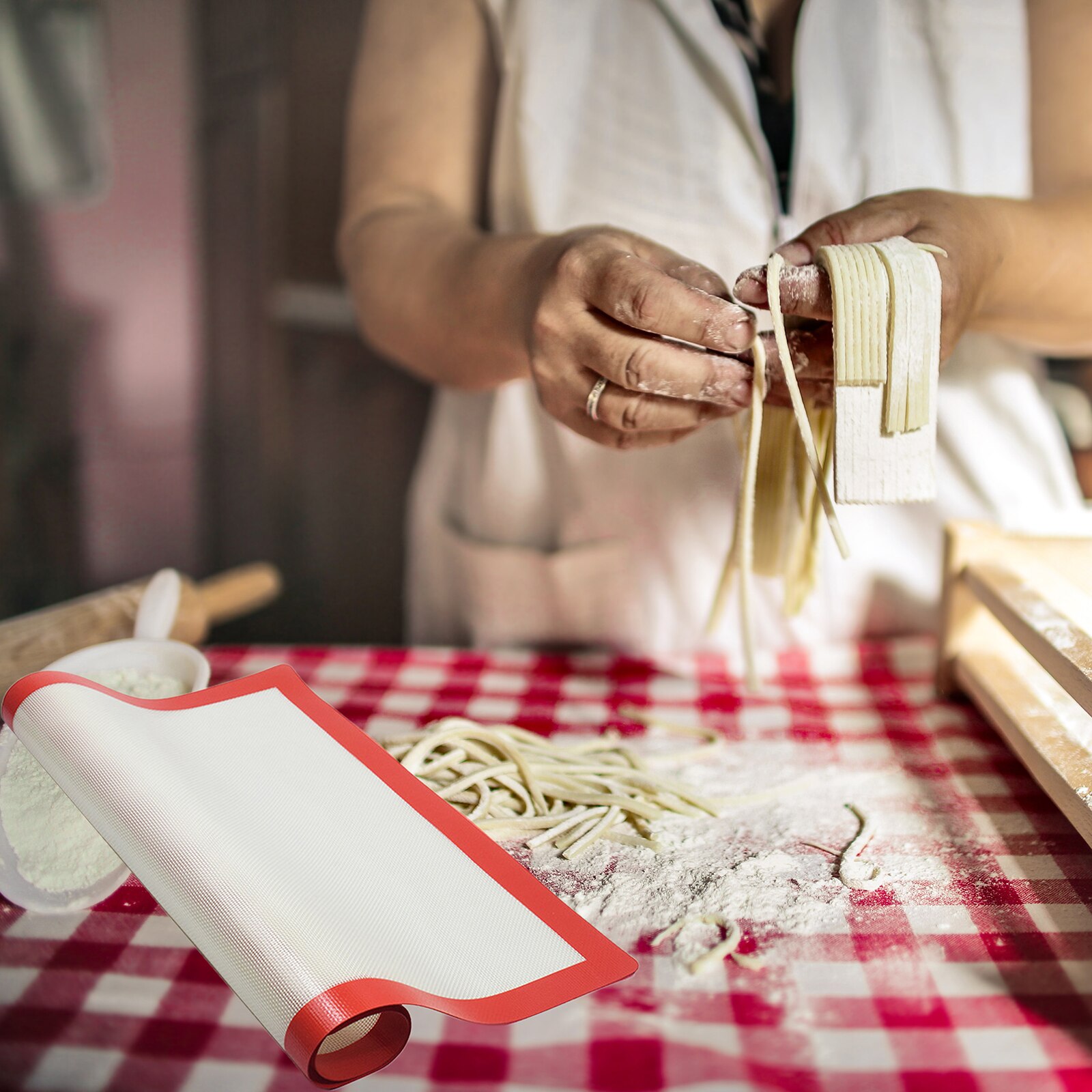Silikon Backen Matten Schneidebrett rollen Matten Kneten Dougn Pad Für Backen Kuchen Gebäck Cookie Pizza Makronen Brot