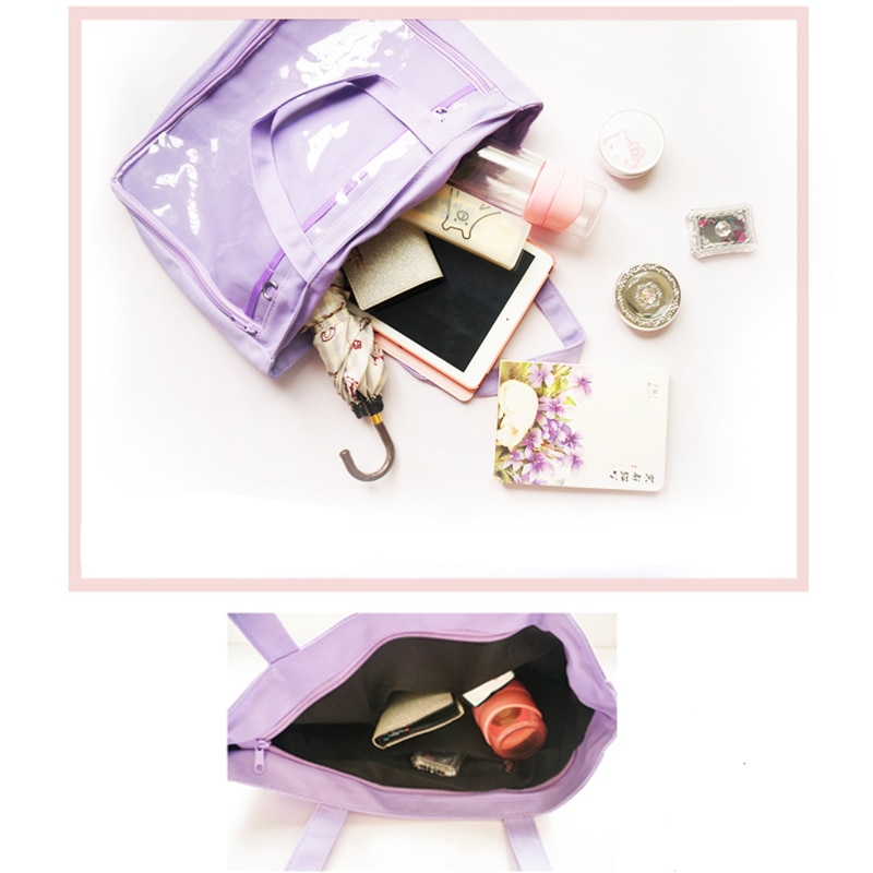 Ita Bag girls lolita Style lovely handbag kawaii clear bag Schoolbags For Teenage Girls Candy Sweet itabag Shoulder bags H252