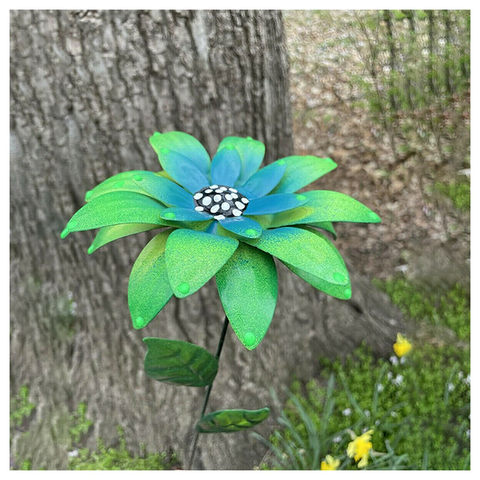 Piquets de jardin en métal, fleur de lys, artisanat en fer forgé à la main, Art de jardin, de fête des mères, décoration de la maison L23: green