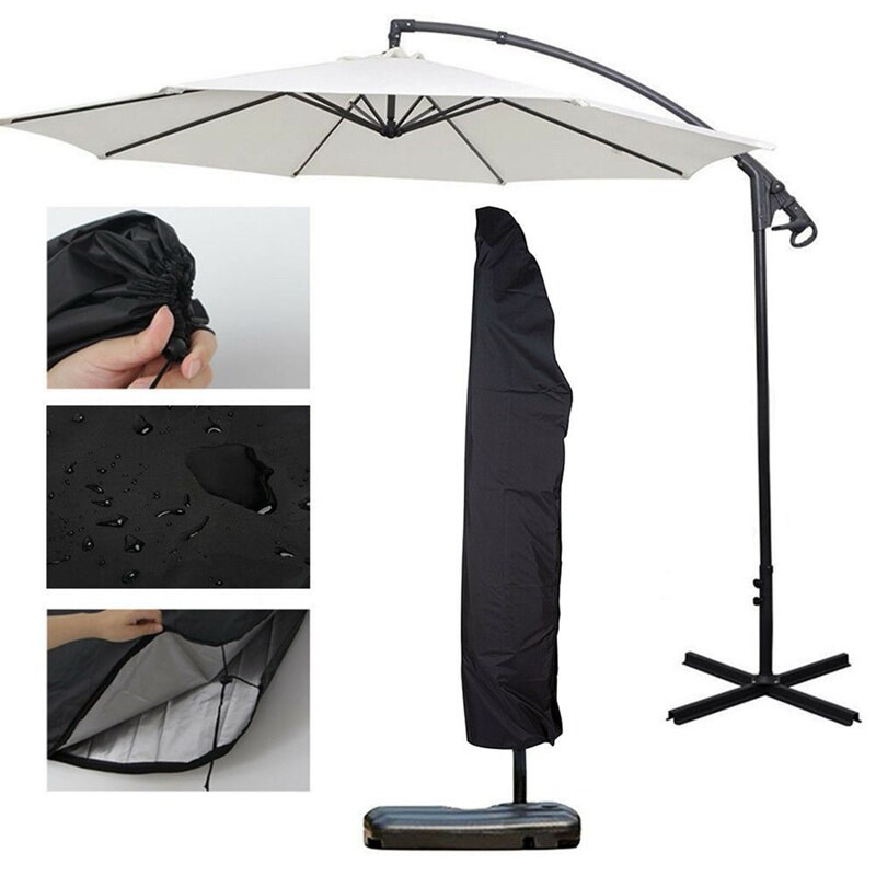 205cm/ 280cm højde parasol banan paraply betræk vandtæt vindtæt udendørs husly regn dækker tilbehør