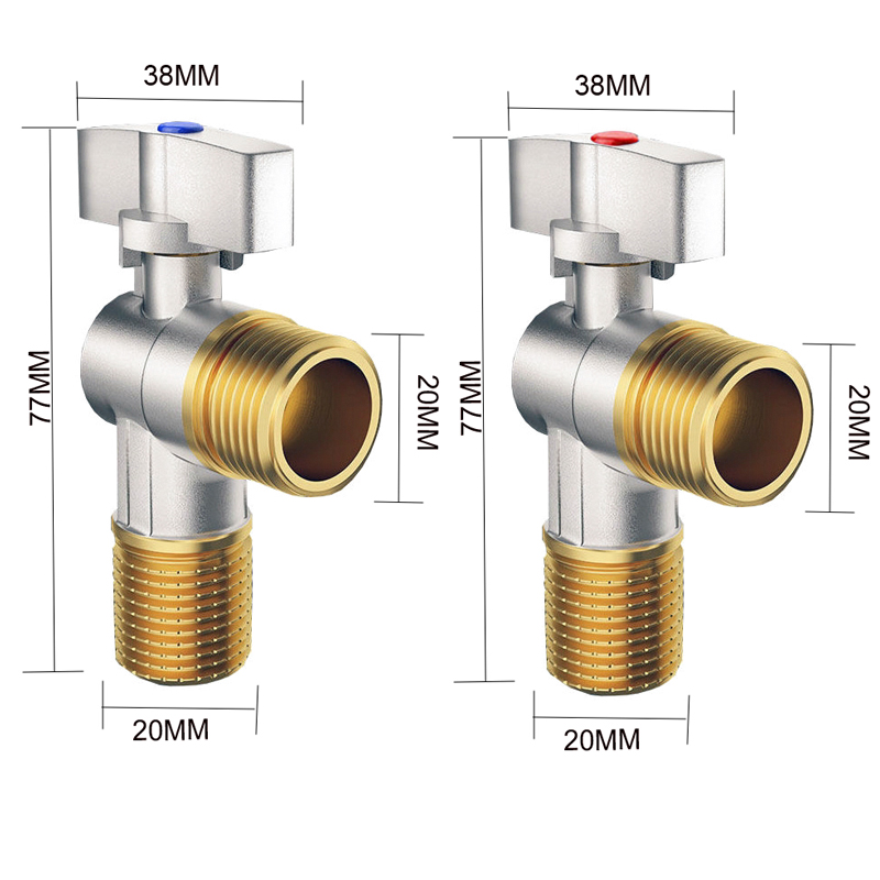Brass and cold water inlet ball valve G1/2" bathroom kitchen sink stop valve toilet connection water pressure regulator