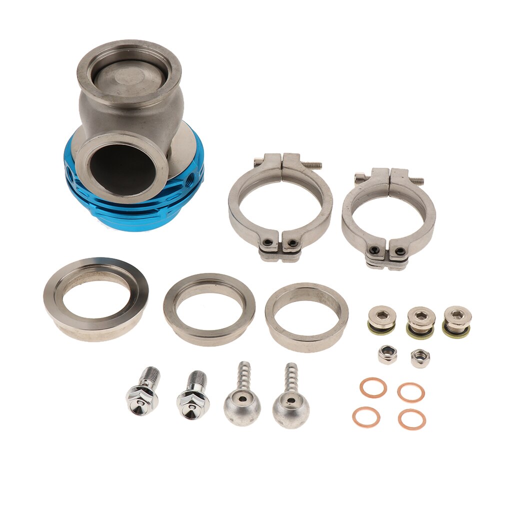 1 Set 38mm Car External Wastegate Aluminum Top Steel V-band External Waste Gate For Supercharge Turbo Manifold Car Accessories