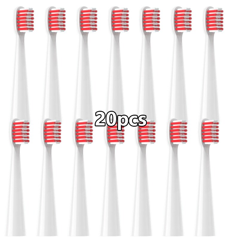 20/50pcs Replacement Toothbrush Heads for BAIR K3 Kid Sonic Electric Tooth Dental Clean Brush Nozzles Heads Toothbrush Heads: 20pcs WhiteRed