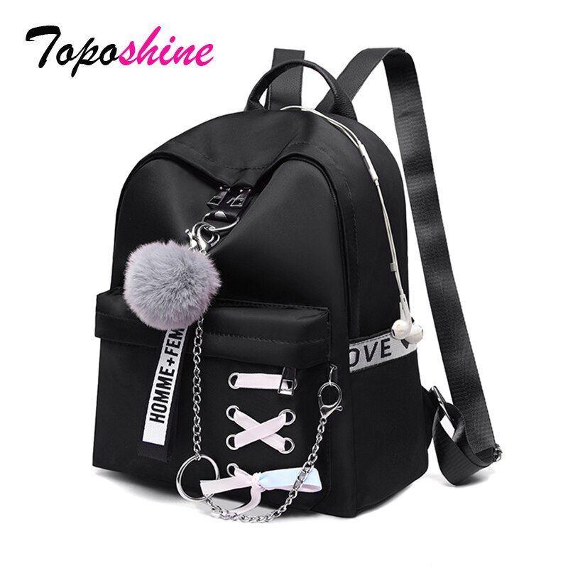 Toposhine Kette Frauen Rucksack Bänder Damen Schule Tasche 5 Farbe Mädchen Riemen Kleine Schulter Tasche Weibliche Reisen Sanft Rucksäcke
