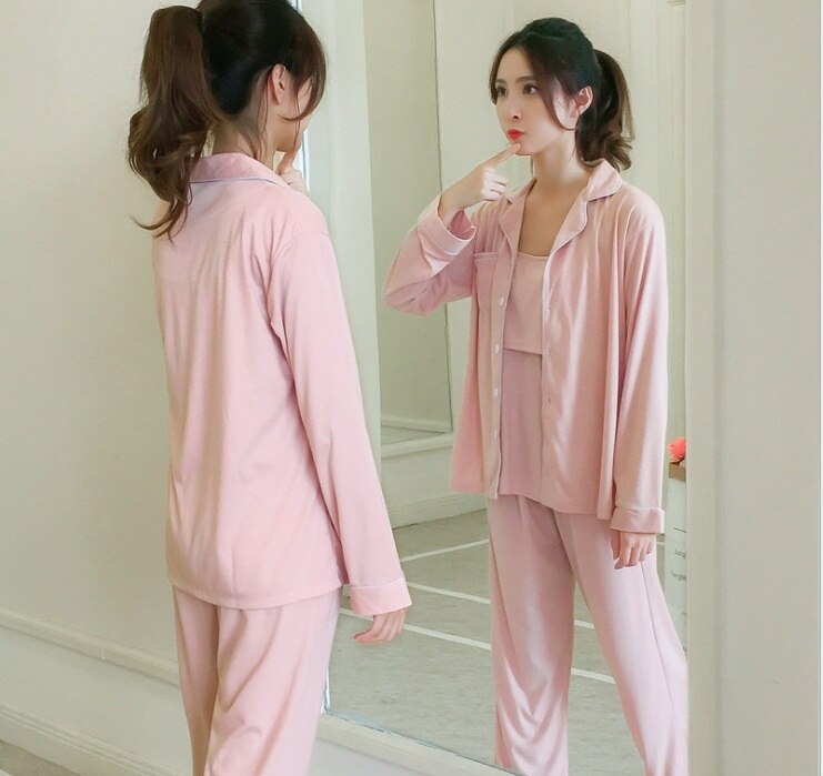 Katoenen Moeders 3 stks Moederschap nachtkleding Verpleging nachtjapon Moederschap Borstvoeding kleding voor Zwangere Vrouwen zwangerschap Pyjama