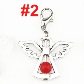 14 pçs encantos feitos à mão colorido acrílico grânulos charme anjo da guarda asas diy pingente para jóias 22526: color 2