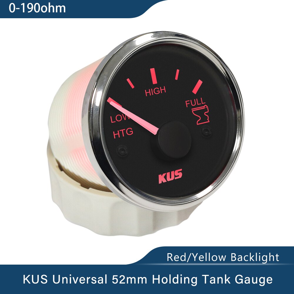 Kus bilbåd holder tank niveaumåler marinemåler indikator 0-190 ohm signal 52mm(2 &quot; ) 12v/24v