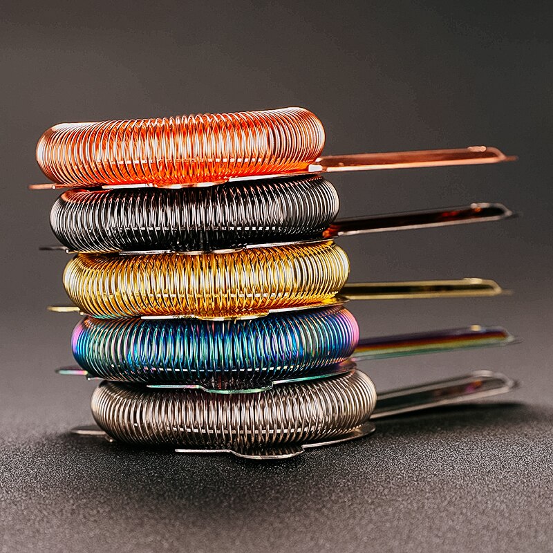 Two Stablising Prongs Bar Cocktail Strainer Superior Large Spring 304 Stainless Steel