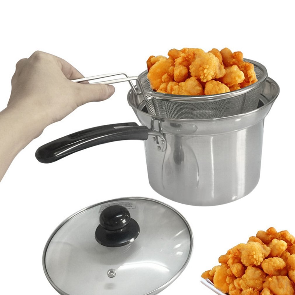 18cm Rvs Melk Pan Koken Pot Noedels Pan met Deksel Steelpan met Filter Huis Keuken Accessoires