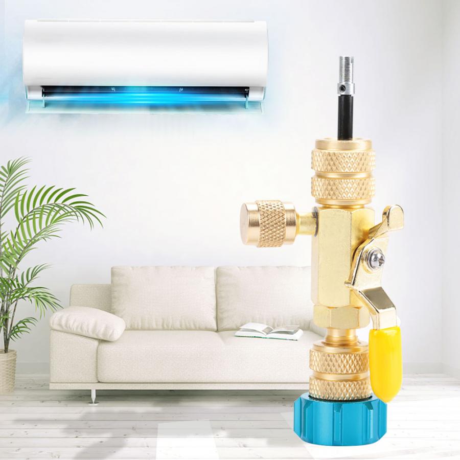 Valve Core Remover Dual Size R22(1/4") R410(5/16") Port Installer Tool valve core remover