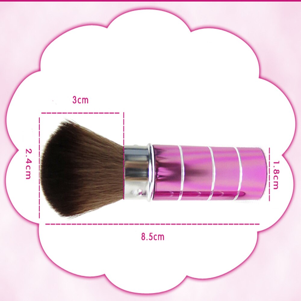 1PC Retractable Blush Makeup Brush Aluminum Handle Eyeshadow Foundation Facial Brushes Makeup Cosmetic Tools
