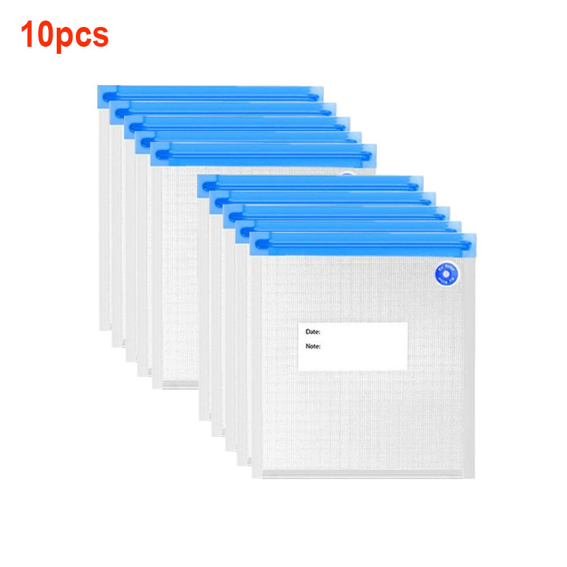 20/10pcs Vacuum Sealed Food Bags Household Food Vacuum Compression Bags Reusable Snacks Food Storage Bag Kitchen Accessories: Light Grey / 100*80cm