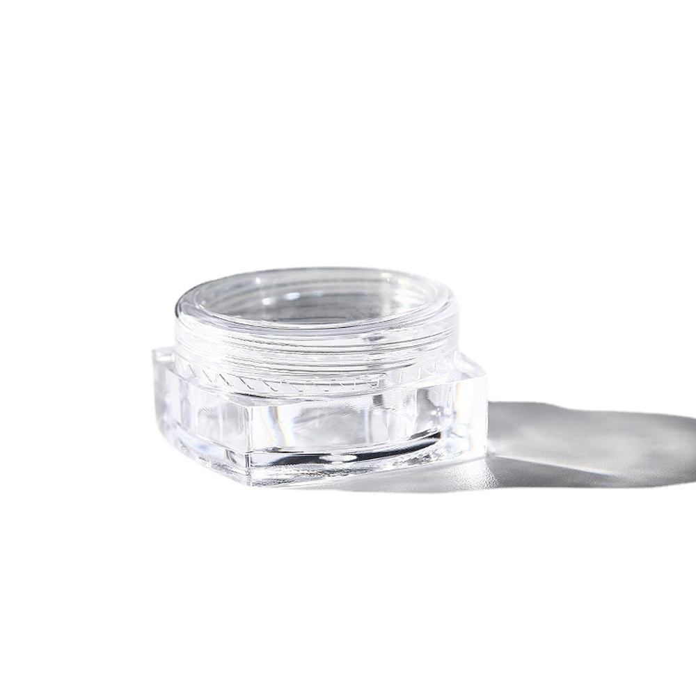 10 stuks 3g/5g lege vierkante plastic cosmetische proefpotjes, transparante potjes/flesjes, make-upcontainers geschikt voor gezichtscrème, lippenbalsem, knutselspullen en opbergartikelen.: Duidelijk / 18ml