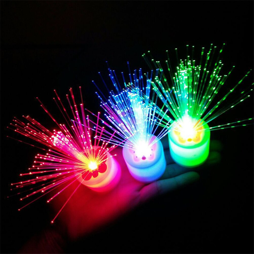 1Pc Changing LED Fiber Optic Night Light-Up Toy Lamp Battery Powered Small Light Christmas Party Decor Romantic Color