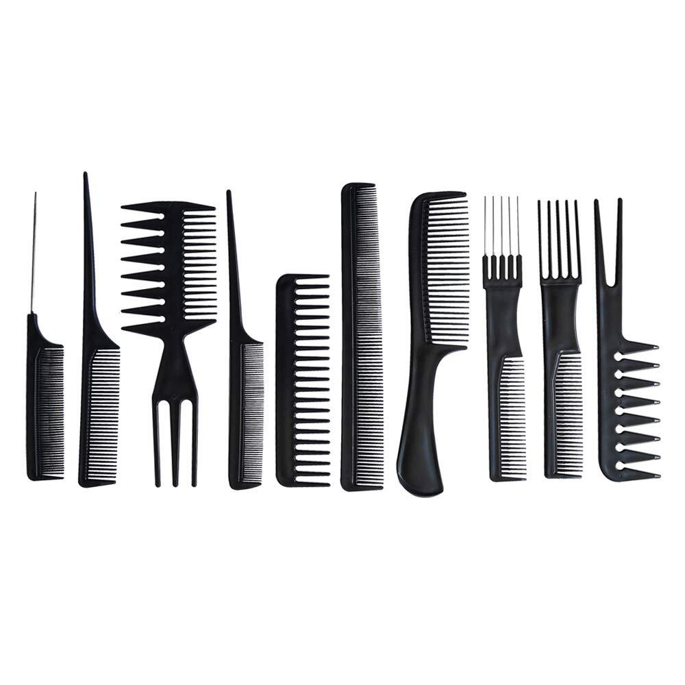10Pcs Hair Styling Comb Set Salon Barber Hairstylist Big Wide Tooth Comb Hair Brush Retro Hairdressing Style Accessories