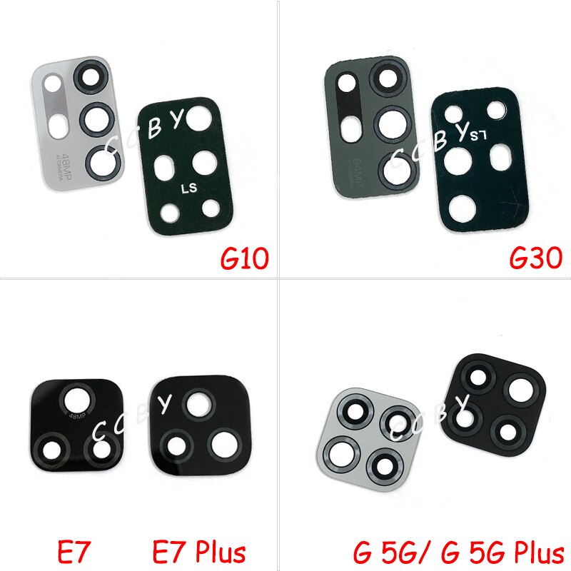 2pcs Für Motorola Moto G10 G30 G 5G Plus E7 E7 Plus Stylus Spielen Hinten Zurück Kamera glas Objektiv Mit Aufkleber Klebeband