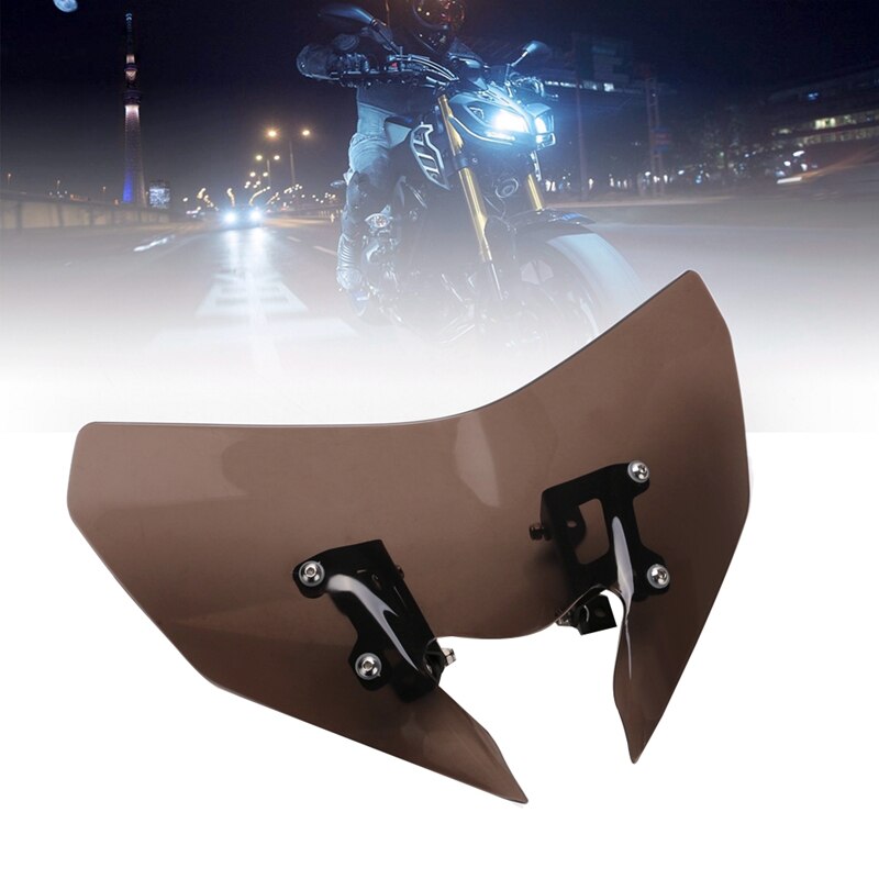Parabrezza MT-09 Visor KIT 2021-2023 Per Yamaha MT09/SP/FZ-09 – Schermo In Policarbonato Fumé Con Staffe In Acciaio Inox - 3