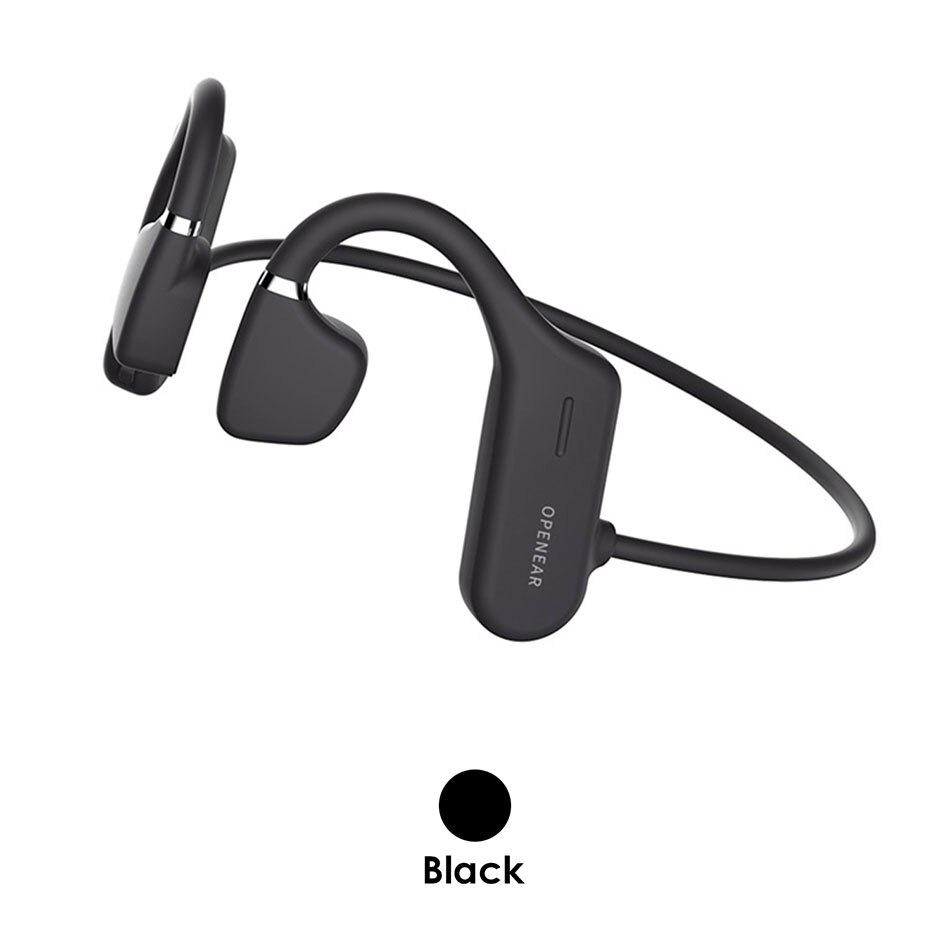 AS4 Luchtgeleiding Hoofdtelefoon Ultra Light Bluetooth 5.0 Draadloze Headset Open Oor Headset IPX5 Transpiratie Sport Koptelefoon: Black